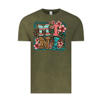 Vintage Olive floral leopard frame mini Vintage Tee - LillyAllenDesigns