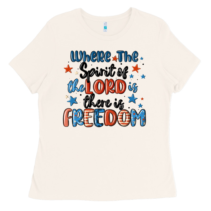 Where The Spirit Of The Lord Is There Is Freedom Ladies Tee by MaliasSmallBusiness | Teevron
