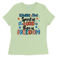 Matcha where the spirit of the lord is there is freedom Ladies Tee - MaliasSmallBusiness