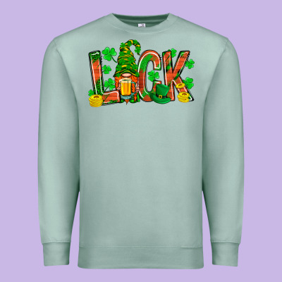Western Luck With Gnome And Beer Premium Sweatshirt Designed By Bundleandbundleshop