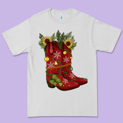 Christmas Boots Premium Tee Designed By Jahusdesignshop