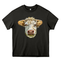Asphalt Charolais bull face Heavy Core Tee - LillyAllenDesigns