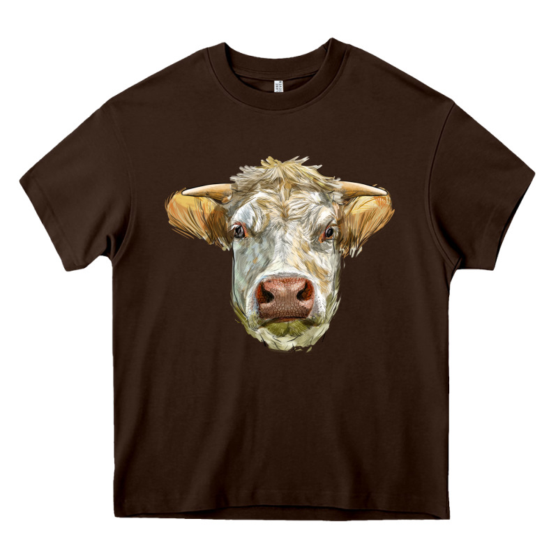 Charolais Bull Face Heavy Core Tee by LillyAllenDesigns | Teevron