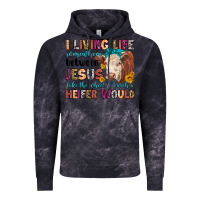 Cloud Black i living life somewhere between jesus take the whe Vintage Hoodie - LillyAllenDesigns