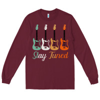 Burgundy Bass Guitar Vintage Funny Bass Player Bassist Long Sleeve Tee - Bettercallsaul