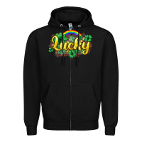 Black Lucky St. Patrick's Day Zipper Hoodie - HowdyJamesFarm