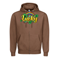Chestnut Lucky St. Patrick's Day Zipper Hoodie - HowdyJamesFarm