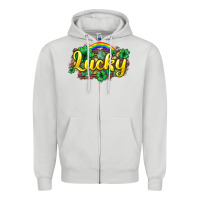 Dove Grey Lucky St. Patrick's Day Zipper Hoodie - HowdyJamesFarm