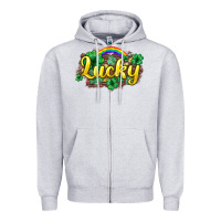 Heather Grey Lucky St. Patrick's Day Zipper Hoodie - HowdyJamesFarm