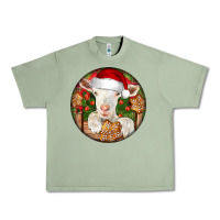 Oil Green Baby Cashmere Goat Christmas Urban Heavy Tee - LillyAllenDesigns