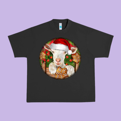 Baby Cashmere Goat Christmas Urban Heavy Tee Designed By Lillyallendesigns