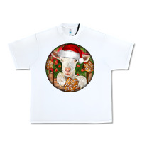 White Baby Cashmere Goat Christmas Urban Heavy Tee - LillyAllenDesigns