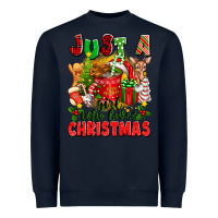 Navy just a girl who loves christmas Heavyweight Sweatshirt - texasbilliewilder