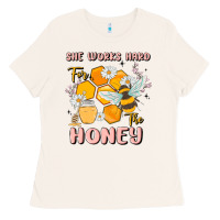 Bone she works hard for the honey Ladies Tee - MaliasSmallBusiness