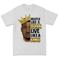Dove Grey hustle like a boss live like a king malia Premium Tee - MaliasSmallBusiness