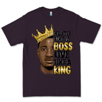 Plum hustle like a boss live like a king malia Premium Tee - MaliasSmallBusiness
