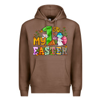 Chestnut Easter Day My first Easter with eggs and rabbits Premium Hoodie - OliviaCreatesArt
