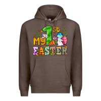 Coffee Easter Day My first Easter with eggs and rabbits Premium Hoodie - OliviaCreatesArt