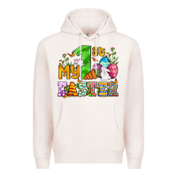 Pale Pink Easter Day My first Easter with eggs and rabbits Premium Hoodie - OliviaCreatesArt