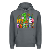 Rock Easter Day My first Easter with eggs and rabbits Premium Hoodie - OliviaCreatesArt