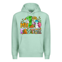 Seafoam Easter Day My first Easter with eggs and rabbits Premium Hoodie - OliviaCreatesArt