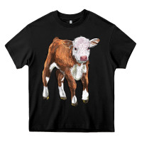 Black hereford calf Heavy Core Tee - LillyAllenDesigns