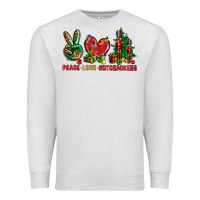 Oatmeal Heather Peace Love Nutcrackers Premium Sweatshirt - BundleAndBundleShop