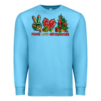 Ocean Blue Peace Love Nutcrackers Premium Sweatshirt - BundleAndBundleShop
