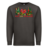 Smoke Peace Love Nutcrackers Premium Sweatshirt - BundleAndBundleShop