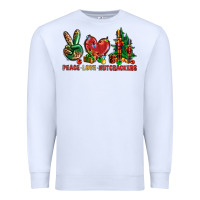 White Peace Love Nutcrackers Premium Sweatshirt - BundleAndBundleShop