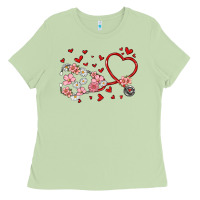 Matcha valentine's day stethoscope Ladies Tee - MaliasSmallBusiness