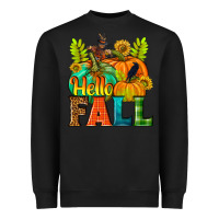 Black Hello Fall Heavyweight Sweatshirt - NancyCooperArtShop