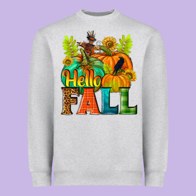 Hello Fall Heavyweight Sweatshirt Designed By Nancycooperartshop