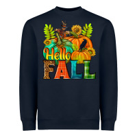 Navy Hello Fall Heavyweight Sweatshirt - NancyCooperArtShop