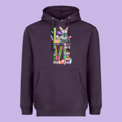 Love Easter Nurse Heavyweight Hoodie Designed By Bundleandbundleshop