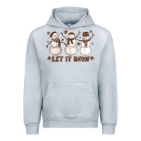 Heather Grey Let It Snow Snowmen Urban Hoodie - LillyAllenDesigns