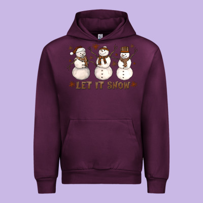 Let It Snow Snowmen Urban Hoodie Designed By Lillyallendesigns