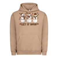 Pigment Burro Let It Snow Snowmen Urban Hoodie - LillyAllenDesigns