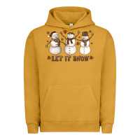 Pigment Peanut Butter Let It Snow Snowmen Urban Hoodie - LillyAllenDesigns