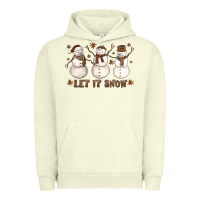 Pigment Pistachio Let It Snow Snowmen Urban Hoodie - LillyAllenDesigns