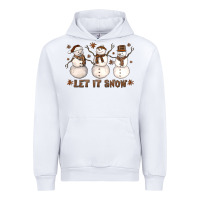 White Let It Snow Snowmen Urban Hoodie - LillyAllenDesigns