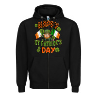 Black happy st patricks day Zipper Hoodie - CowGirlArtShop