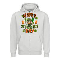 Dove Grey happy st patricks day Zipper Hoodie - CowGirlArtShop