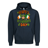 Navy happy st patricks day Zipper Hoodie - CowGirlArtShop