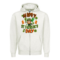 Oatmeal Heather happy st patricks day Zipper Hoodie - CowGirlArtShop