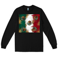 Black Mexican Flag Long Sleeve Tee - RanaPortraitStore