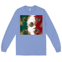 Colony Blue Mexican Flag Long Sleeve Tee - RanaPortraitStore