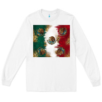 White Mexican Flag Long Sleeve Tee - RanaPortraitStore