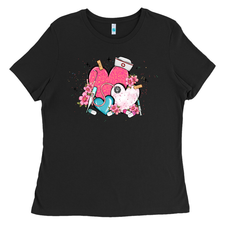 Nurse Hearts Ladies Tee by MaliasSmallBusiness | Teevron