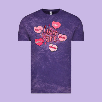 You Are Enough Valentines Day Vintage Tee Designed By Lillyallendesigns